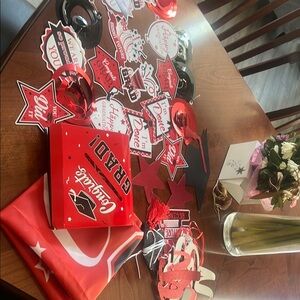 Graduation Party Decoration Set - Red and Black
